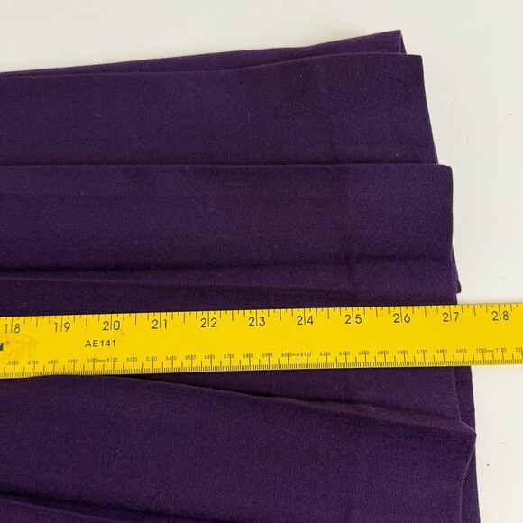 Vintage Talbots Purple Worsted Wool Pleated Midi Skirt 10P (26" Waist) - Picture 7 of 8